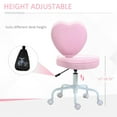 thumbnail image 6 of Demi Bonn 35" Heart Love Shaped Back Design Office Chair with Adjustable Height for Home Office, Pink, 6 of 7