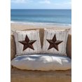 thumbnail image 5 of Outdoor Pillows Waterproof, American Country Bedding Throw Pillows with Insert for Couch Sofa Bed, Farmhouse Barn Star Brown Berry 16x16 Inch Pillowcases Decorative Camping Patio Pillow Set of 2, 5 of 8