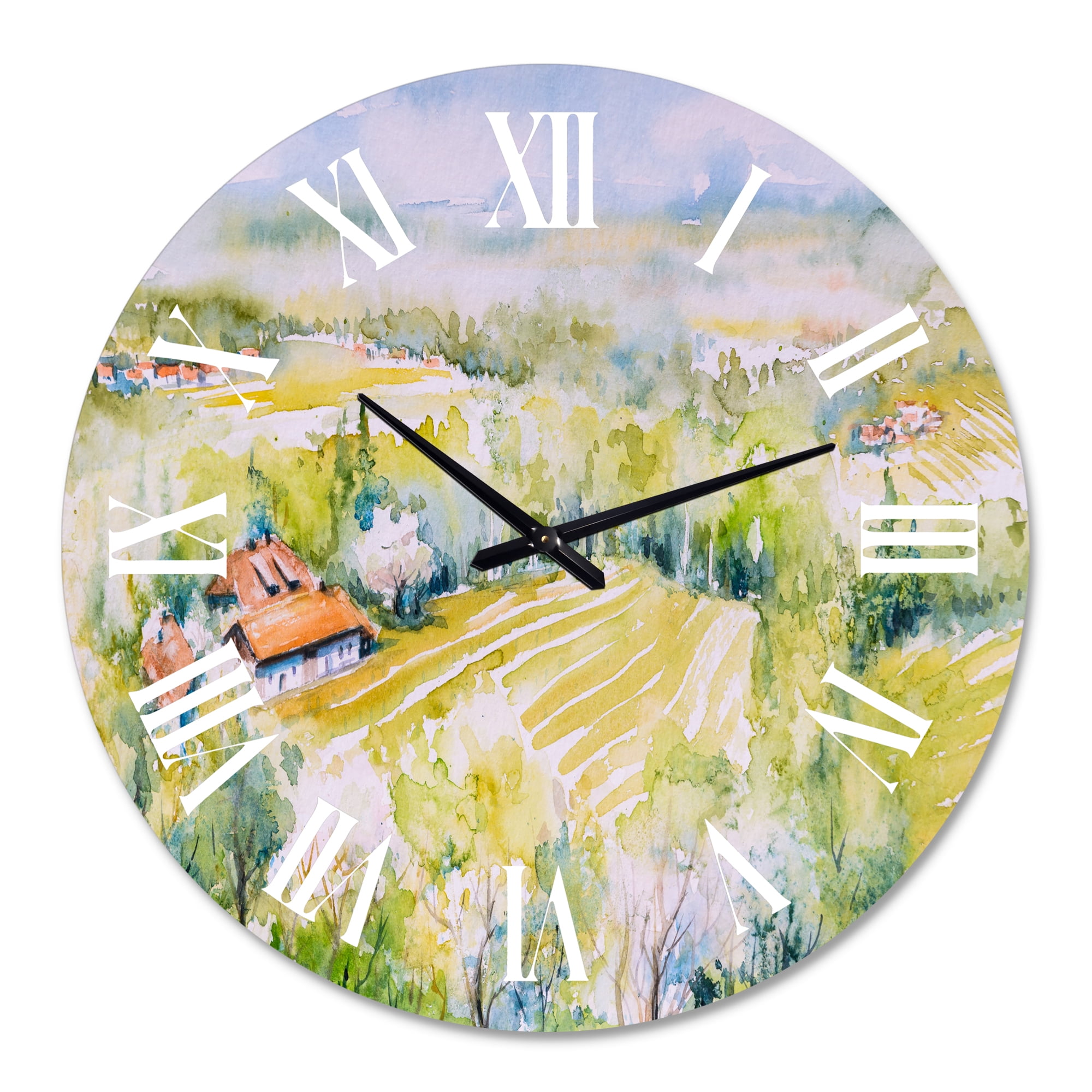 Designart 1 in Quartz Country Wall Clock