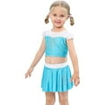 thumbnail image 6 of Girls Princess Two Piece Swimsuit Set Ruffle Bathing Bikini Suit Role Play Swimwear, 6 of 6