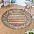 thumbnail image 1 of Round Rugs Vintage Round Rugs Machine Washable Round Rugs Floor Carpet Non-Slip Low Pile Round Rugs for Living Room Bedroom Dining Room Indoor(Medium,180 * 180CM), 1 of 6