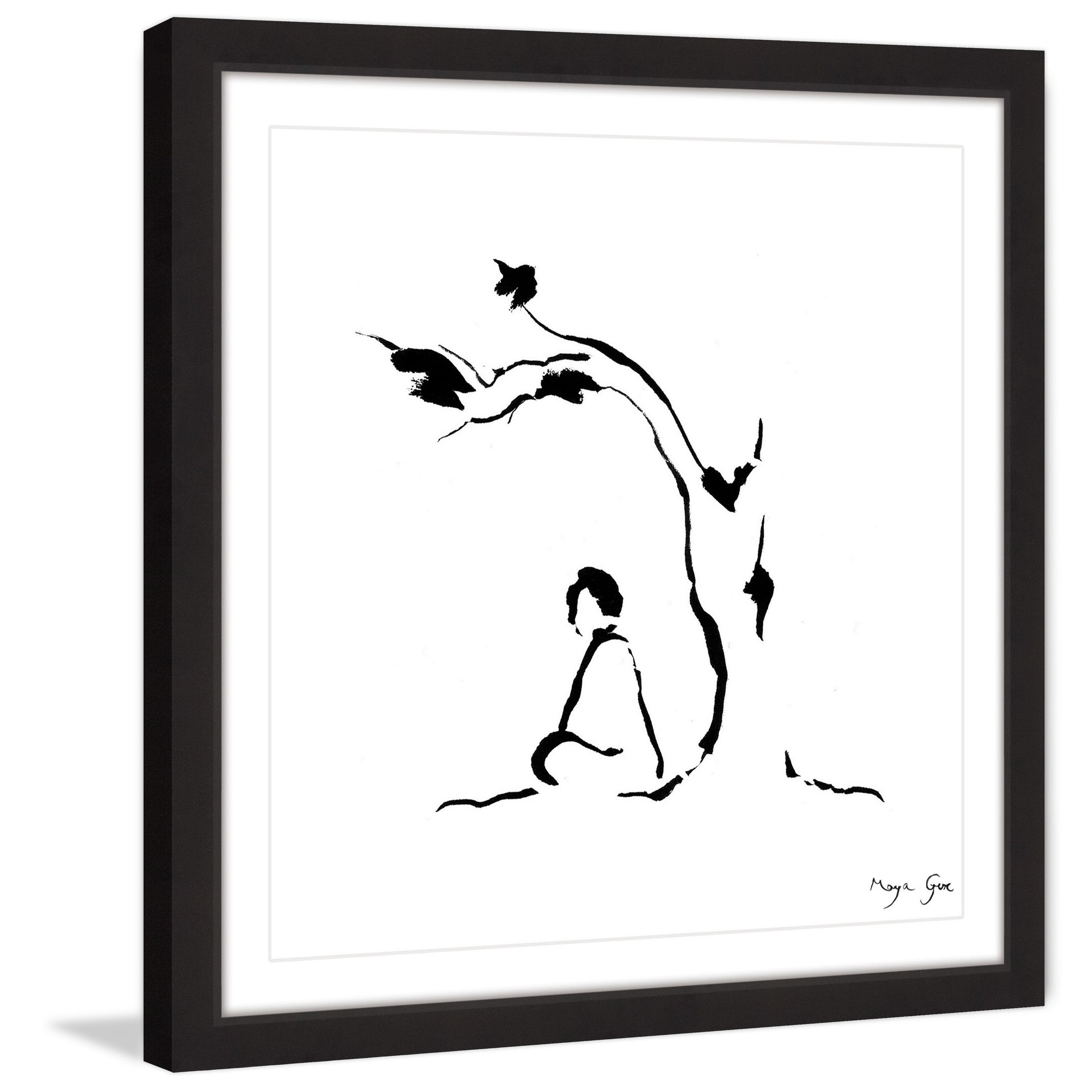Marmont Hill Meditation Under Tree by Maya Gur Framed Wall Art