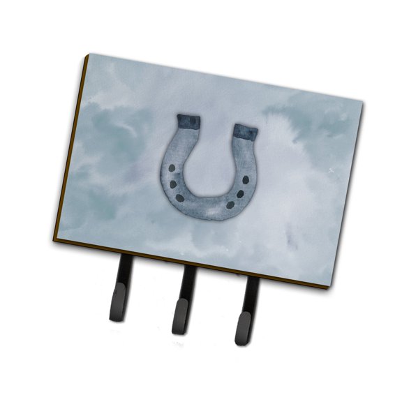 Carolines Treasures BB7370TH68 Horseshoe Watercolor Leash or Key Holder Triple Hook multicolor