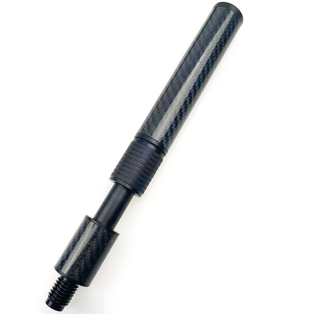 yeacher Rallonge Télescopique en Tube Carbone pour Queue avec Tête de Balle - Longueur Réglable 240-340 mm, Noir, Compatible avec Mezz, Predator, Cuetec, Comprend un Sac de Rangement en Velours