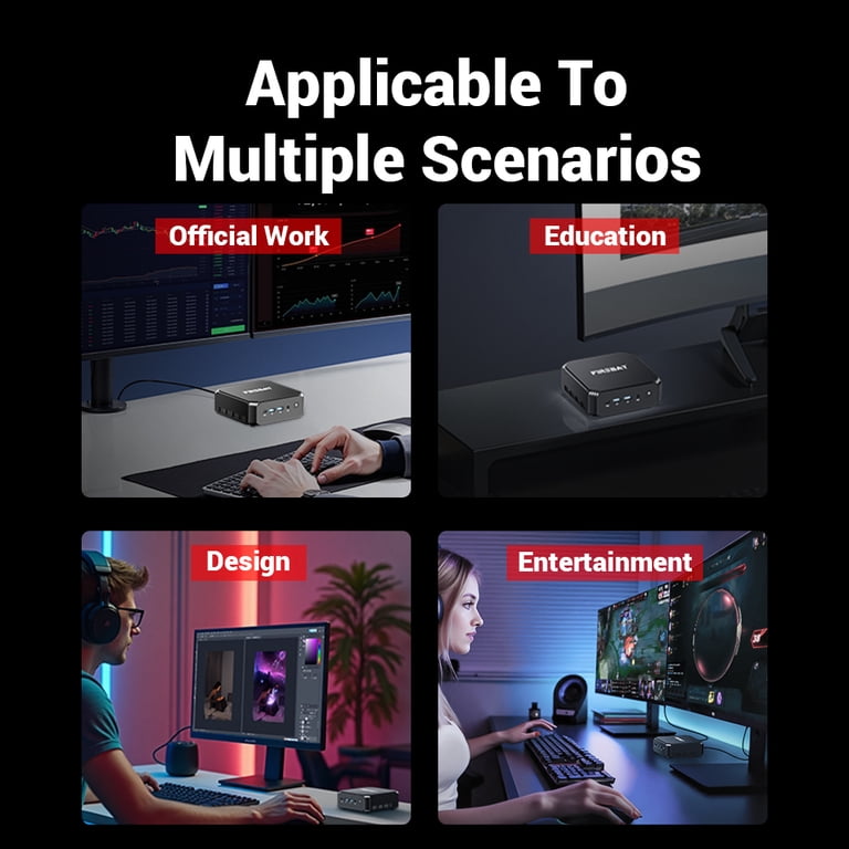 FIREBAT, Mini PC, AMD Ryzen7 7735HS, 16GB RAM, 512GB SSD, Black