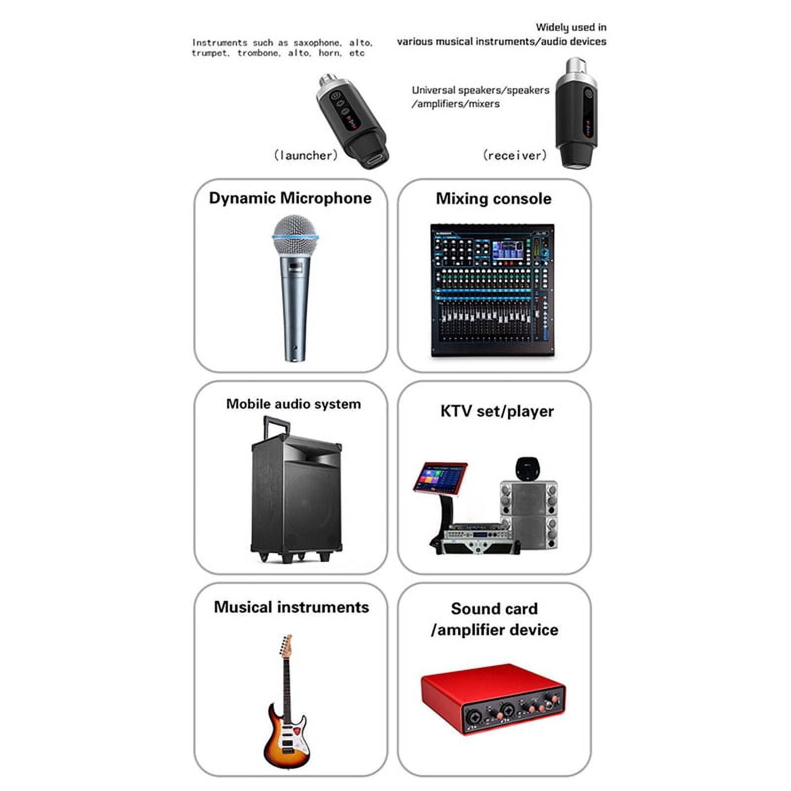 New XLR Adapter System Wireless Microphone Transmitter Receiver for Dynamic Microphone Guitar Audio Mixer PA System