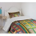 thumbnail image 4 of Ambesonne Colorful Quilted Bedspread Set 2 Pcs, Scenes from Singapore, Twin Size, Multicolor, 4 of 6