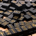 thumbnail image 5 of CYFW Black Gold Luxury Mahjong Set, Melamine High-End Mahjong Tiles, Mini Portable Design, Gift Box Pack for Home Use, 5 of 7