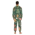 thumbnail image 4 of FORMRS Onesies Pajama for Adults Unisex Hoodie Winter Jumpsuit One Piece Sleepwear, Sizes S-2XL, Brown Christmas Gingerbread, 4 of 7