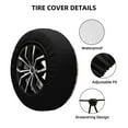 thumbnail image 2 of Kdxio Housse de Pneu Imprimé Floral Rétro Imperméable en Cuir, Housse de Roue de Rechange pour Jeep Wrangler Rv SUV Camion Remorque de Voyage-17 Pouces, 2 of 6