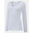 thumbnail image 5 of Women Shirts V Neck Long Sleeve Tops T-Shirt Basic Tees, 5 of 5