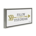 thumbnail image 3 of Stupell Industries Follow Your Dreams with Arrow Inspirational Painting Gray Floater Framed Canvas Art Print Wall Art, 31 x 14, 3 of 9