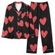 thumbnail image 5 of TaTaai Women's Valentine's Day Printed Lapel Loungewear Set, Long Sleeve Top and Pants Pajama Outfit, Casual Sleepwear Gift, 5 of 5