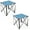 Blue 2pack, variant on ARROWHEAD OUTDOOR KKS0229U Heavy-Duty Portable Camping Folding Table, 2 Cup Holders, Compact, Square, High-Grade 600D Canvas, USA-Based Support (Blue)