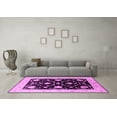 thumbnail image 3 of Ahgly Company Indoor Square Oriental Pink Industrial Area Rugs, 6' Square, 3 of 4