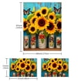 thumbnail image 4 of Pratyus Sunflowers Butterflies Vases 3-Piece Bedding Set Lightweight and Soft Peach Skin Fabric Bedroom Guest Room 87x68in, 4 of 8