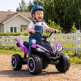 thumbnail image 3 of Hikiddo 24V ATV Kids 4 Wheeler, Spider Electric Four Wheeler for Kids Ride on Toy, 16" Extended Seat - Purple, 3 of 9