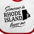 thumbnail image 4 of Inktastic Someone in Rhode Island Loves Me Boys or Girls Baby Bib, 4 of 4