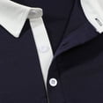 thumbnail image 6 of JTieacloth Button Collar Shirts Autumn Long Sleeve Lapel Button Down Men's Casual Top Collar Shirt Blue XXXL, 6 of 6