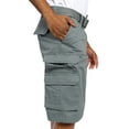 thumbnail image 6 of G-Style USA Men's Relaxed Fit Belted Cargo Shorts - Solid Light Gray - 32, 6 of 6