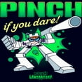 thumbnail image 2 of Junior's Dexter's Laboratory St. Patrick’s Day Pinch if You Dare  Graphic Tee Navy Blue Medium, 2 of 3