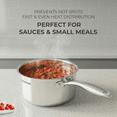 thumbnail image 4 of SUNHOUSE Tri-Ply Clad Stainless Steel 2-Quart Sauce Pan with Lid, Induction-Ready, Dishwasher-Safe, Compatible w/ All Cooktops, For Restaurant or Home Kitchen, Pots & Pans, 4 of 9