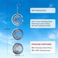 thumbnail image 3 of Buy 2 get 10% off Outdoor Bird , Reflective 3D Stainless Steel Wind Deflector, Garden Decoration, Bird Device, Keeping And Pigeons Away From Your H, 3 of 5
