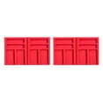 thumbnail image 2 of Transemion Organisateur de Plateau Pratique Support Multi-Bateaux Pots Conteneurs Kits Plateau de Rangement Perles Artisanat DIY Plateau de Rangement Rouge 2ensemble, 2 of 6