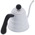 thumbnail image 4 of Cafetera manual de 600 ml de acero inoxidable blanco con boquilla larga para el hogar y la oficina, 4 of 14
