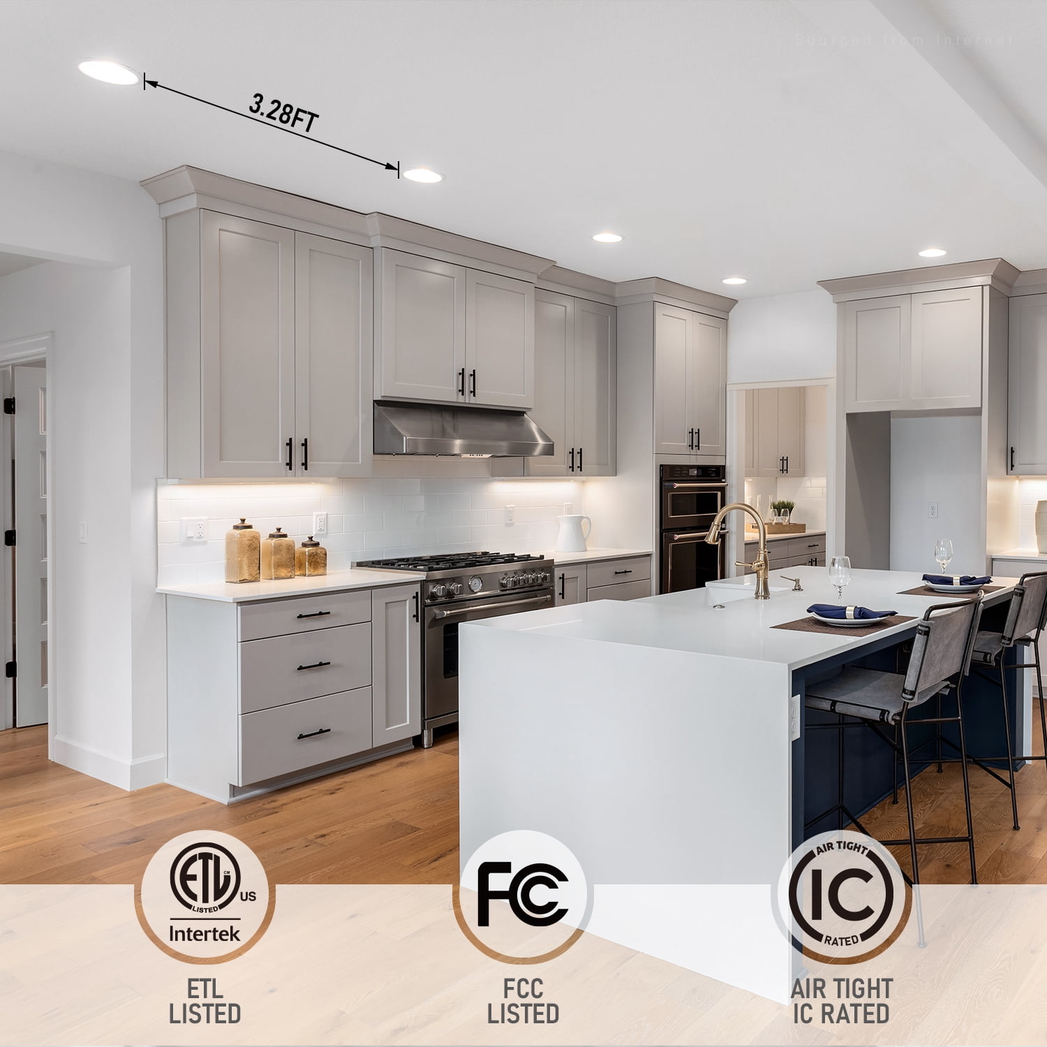 48 Pack 12W 6 Inch LED Recessed Lighting with Junction Box, 5000K Daylight, 5%-100% Dimmable