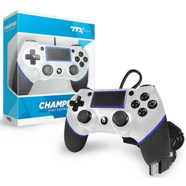 Behandle overvælde deform White Champion Wired PS4 Controller [TTX Tech] - Walmart.com
