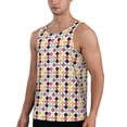 thumbnail image 2 of KLL Polka Dot Print Men's Muscle Gym Workout Stringer Tank Tops Bodybuilding Fitness T-Shirts Tank Tops Men-X-Large, 2 of 7