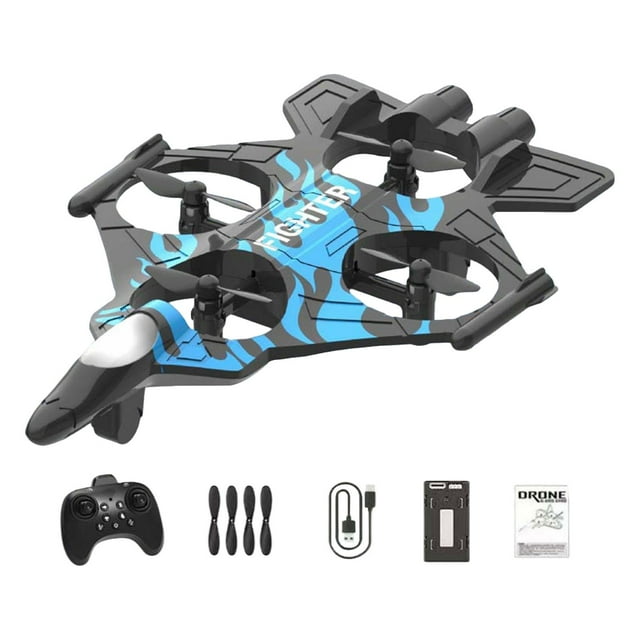 Avión RC Avión de control remoto Giro de 360 degree Listo para volar Fácil de controlar al aire libre azul con 1 batería
