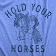 thumbnail image 2 of Womens Hold Your Horses T Shirt Funny Cute Horse Riding Lovers Tee for Ladies Womens Graphic Tees, 2 of 9