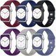 thumbnail image 1 of 6 Piezas Correas Compatible con Correa Apple Watch 38mm 40mm 41mm 42mm 44mm 45mm 46mm 49mm, Correa de Silicona Suave para Apple Watch SE Ultra iWatch Series 11 10 9 8 7 6 5 4 3 2 1, 1 of 16
