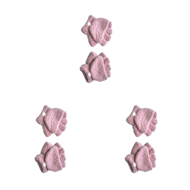 Manoplas para niños Sonducket 1 par manopla convertible térmica invierno Rosa claro