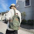 thumbnail image 3 of Women Men Canvas Bag Boy Girl College Backpack Male Female Book Travel Backpack Laptop Lady Student Bags ( Size : 42cm), 3 of 4
