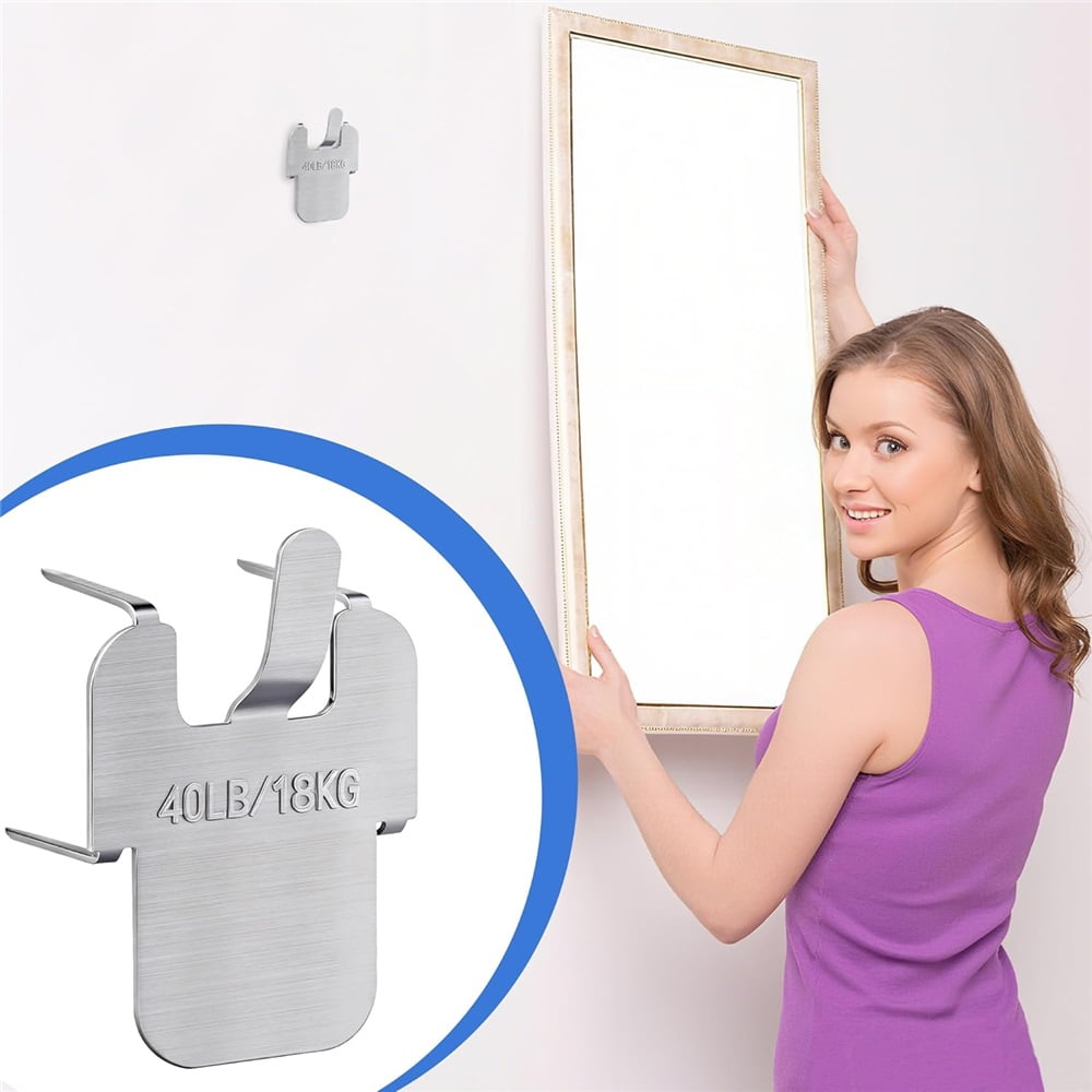 Ebaokuup 32 Pcs Claw Drywall Hanging Hook, 40Lbs Stainless Steel Claw Photo Hanger Hardware, Drywall Picture Hanger for Room Office Decoration,16 Pcs