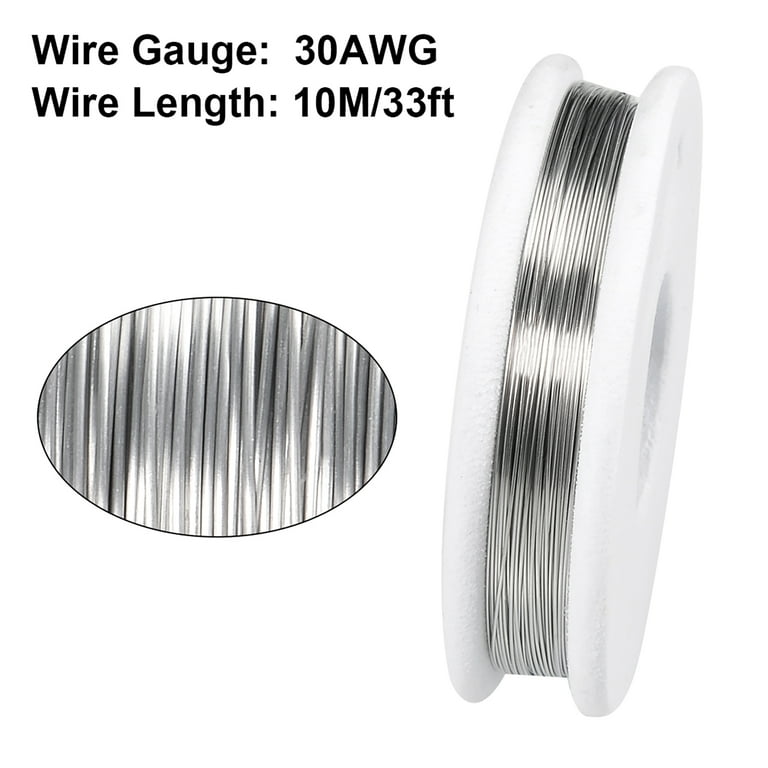 Unique Bargains 0.2mm 32AWG Heating Resistor Wire Wrapping, Nichrome Resistance Wires for Heating Elements 33ft, Size: 4pcs, Other