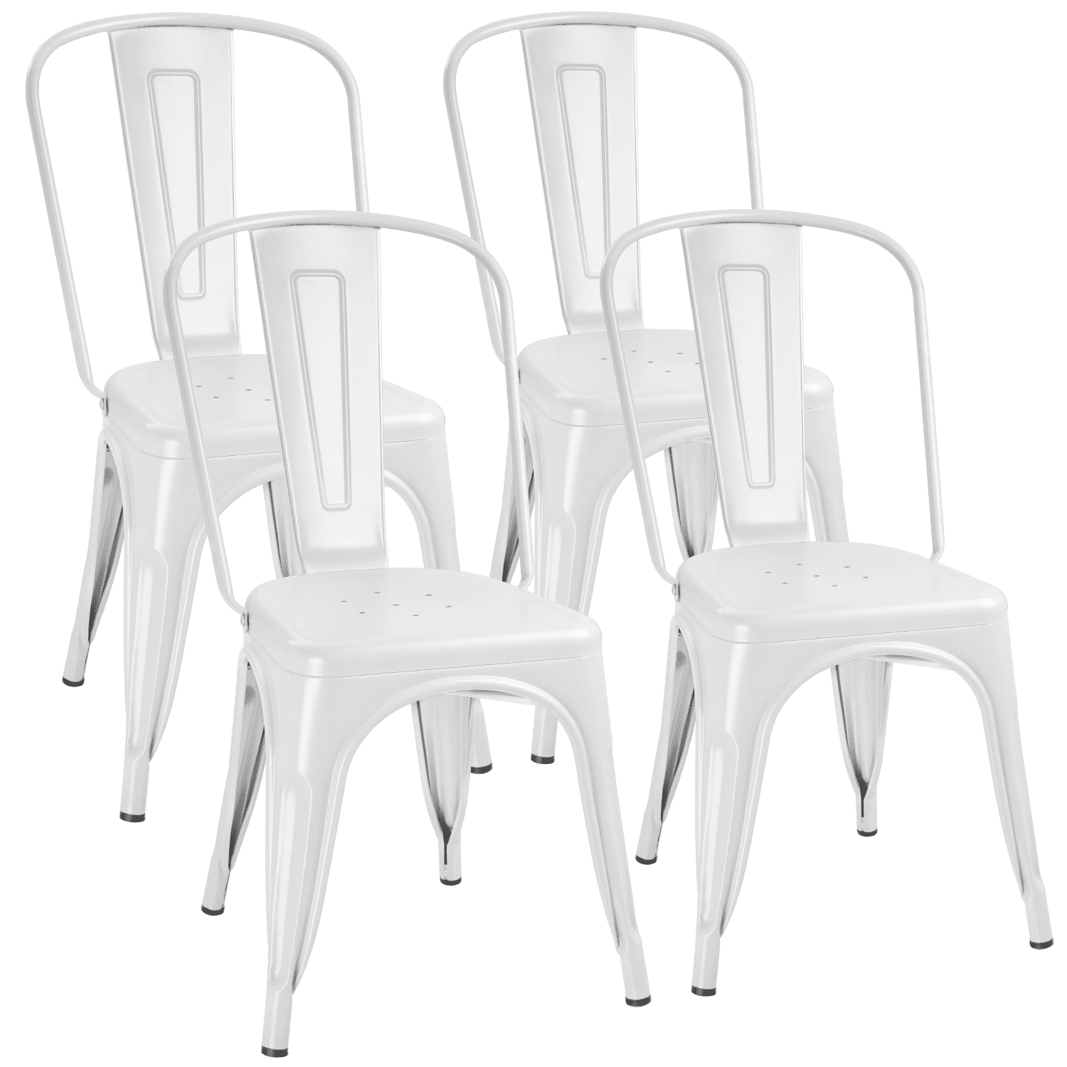 VINEEGO Metal Dining Chair Indoor-Outdoor Use Stackable Classic