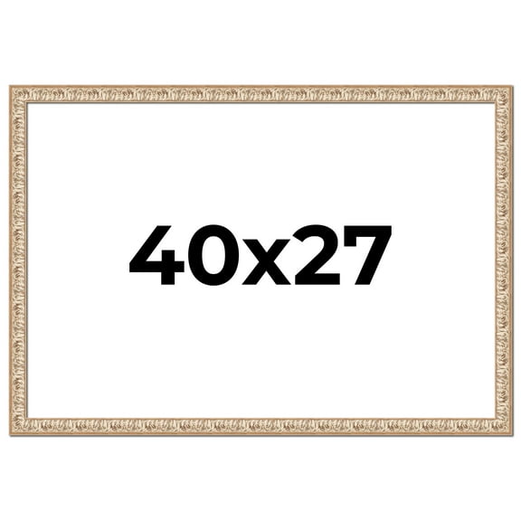 40x27 Frame White Real Wood Picture Frame Width 1.5 inches | Interior Frame Depth 0.5 inches |