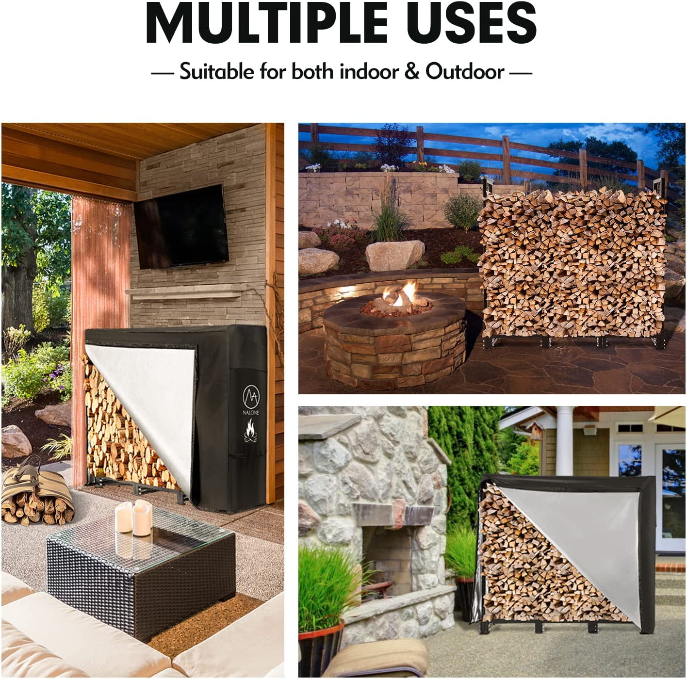 Firewood rack and online cover outdoor