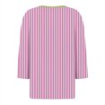 thumbnail image 5 of GYUJNB 3/4 Length Sleeve Womens Tops Button Down Summer Henley Neck T Shirts Plus Size Blouses, 5 of 5