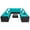 Turquoise, variant on Kinbor 7Pcs Outdoor Furniture Patio Sectional Sets Rattan Wicker Sofa for 6 with Cushions, Turquoise