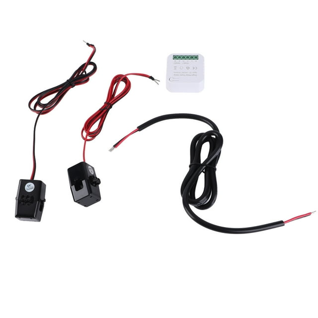 Risegun Medidor De Interruptor De Monitor De Energía, Medidor De Energía De Frase única WiFi con Abrazadera Monitor De Consumo De Energía Eléctrica 90-250VAC