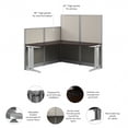 Bush Business Furniture 65W L Shaped Computer Cubicle Desk, Mocha ...