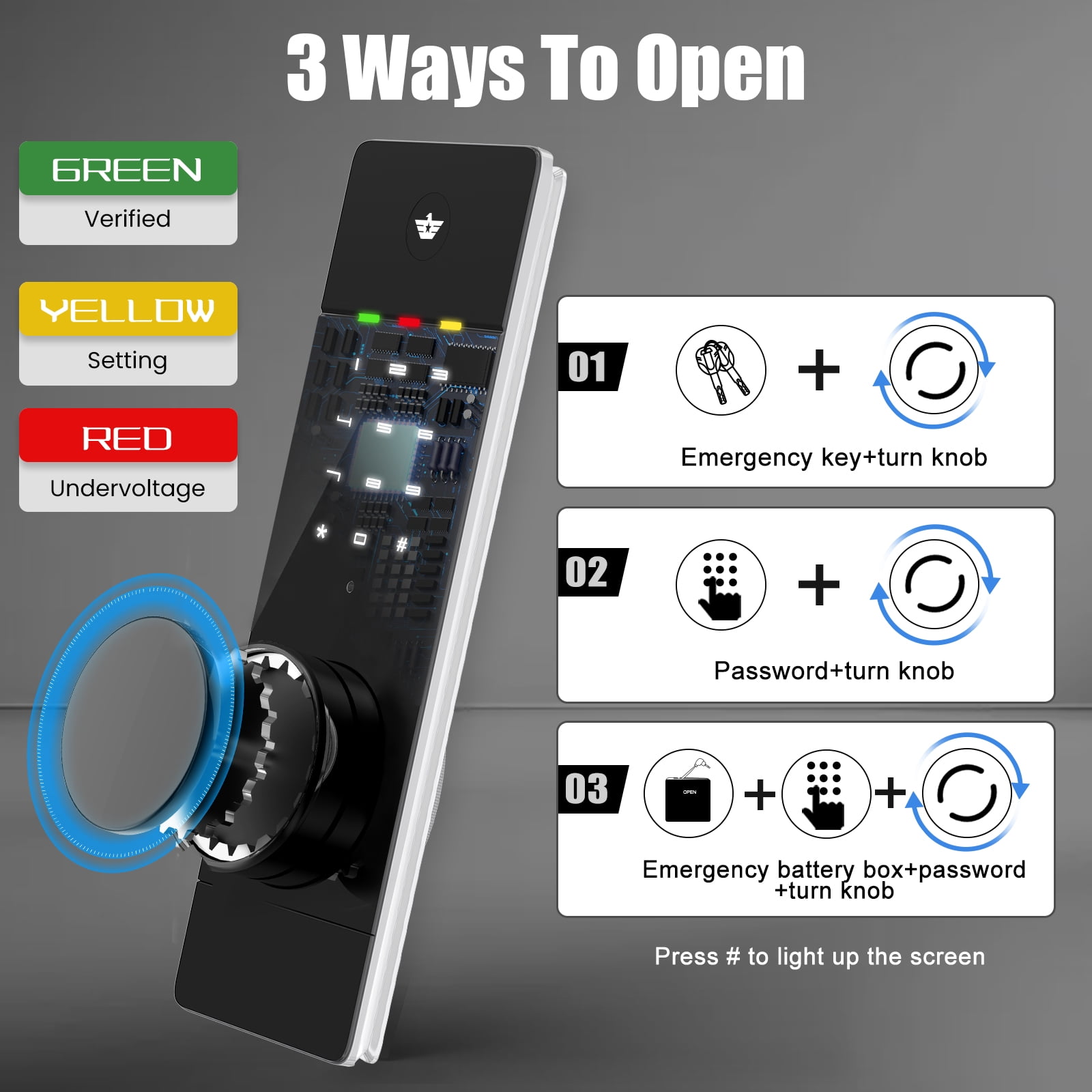 53.15" Wall Gun Safes,  Dual Alarm System And Silent Mode, Gun Cabinet With 3 Adjustable Shelves, Magnetic Slot And Key Hook