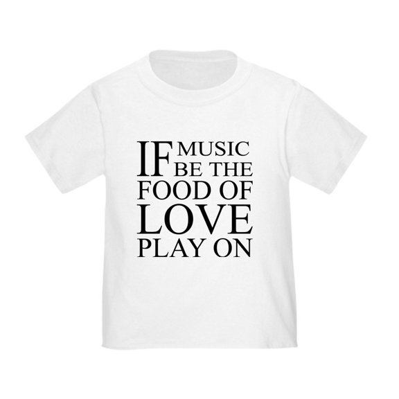 CafePress - Music Food Love Quote Toddler T Shirt - Cute Toddler T-Shirt, 100% Cotton
