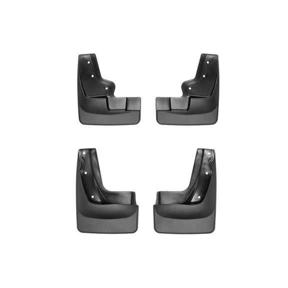 WeatherTech Custom No Drill Splash Guard MudFlaps compatible with 2015-2018 Ford Edge, Front & Rear Set - Black