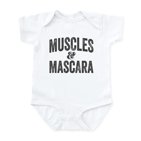 

CafePress - Muscles And Mascara Body Suit - Baby Light Bodysuit Size Newborn - 24 Months